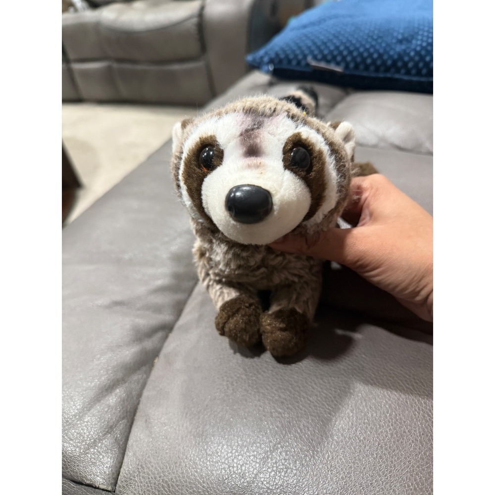 Douglas Cuddle Toys Plush Raccoon Animal Stuffed Toy‎ Realistic Brown Tan